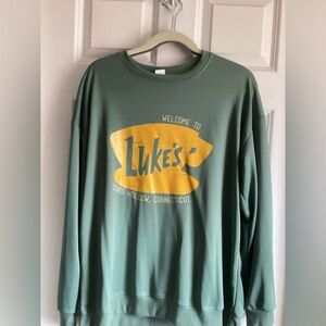 Luke's DinerGreen Graphic Crewneck Sweatshirt 1x